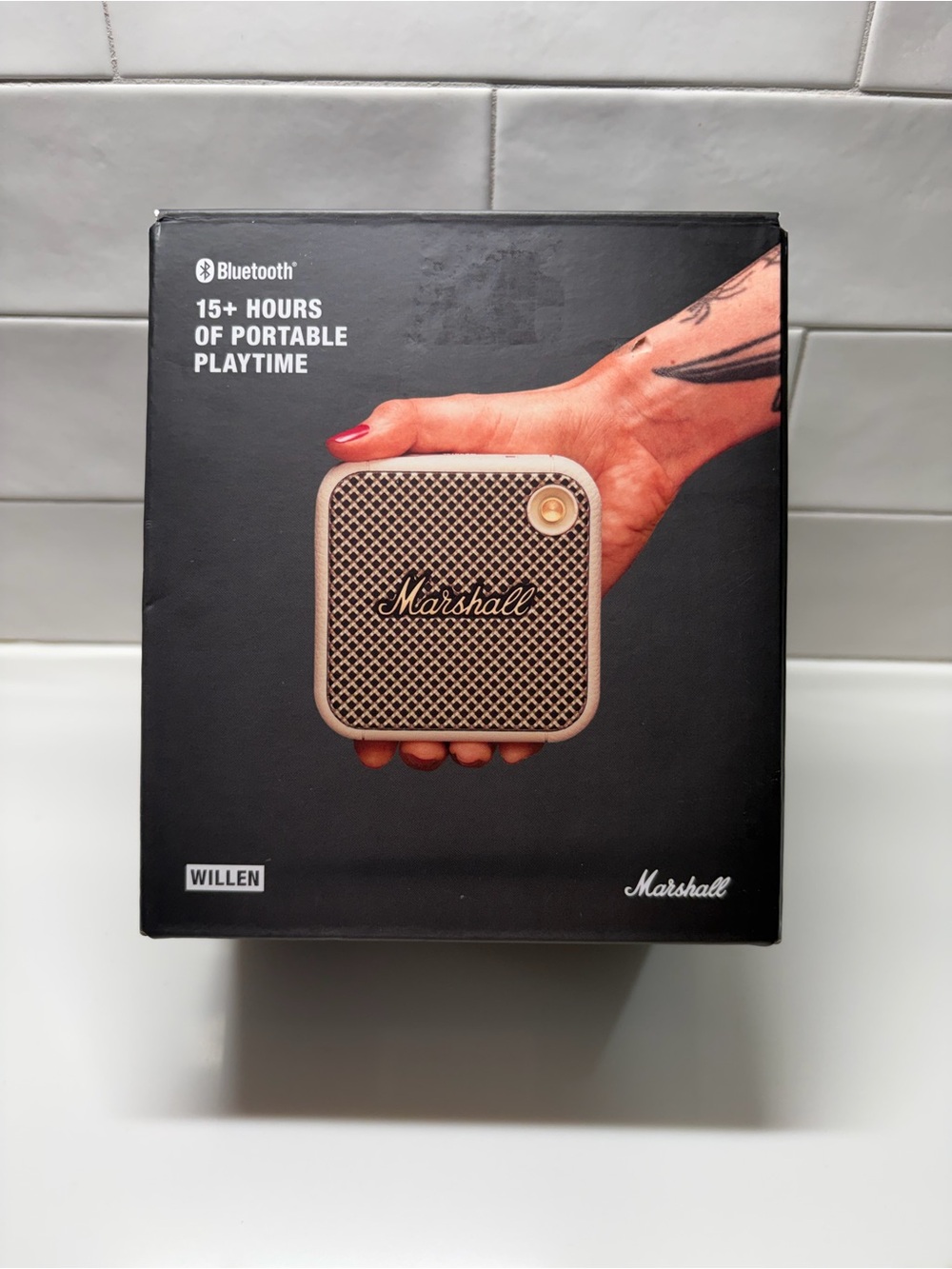 Marshall Willen Portable Bluetooth Speaker - Cream and Gold